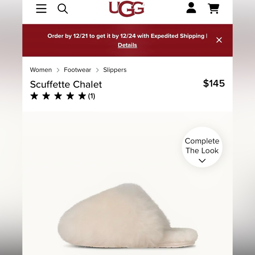 UGG Scuffette Chalet Women's Slippers - Cozy Cream,  sheepskin lining